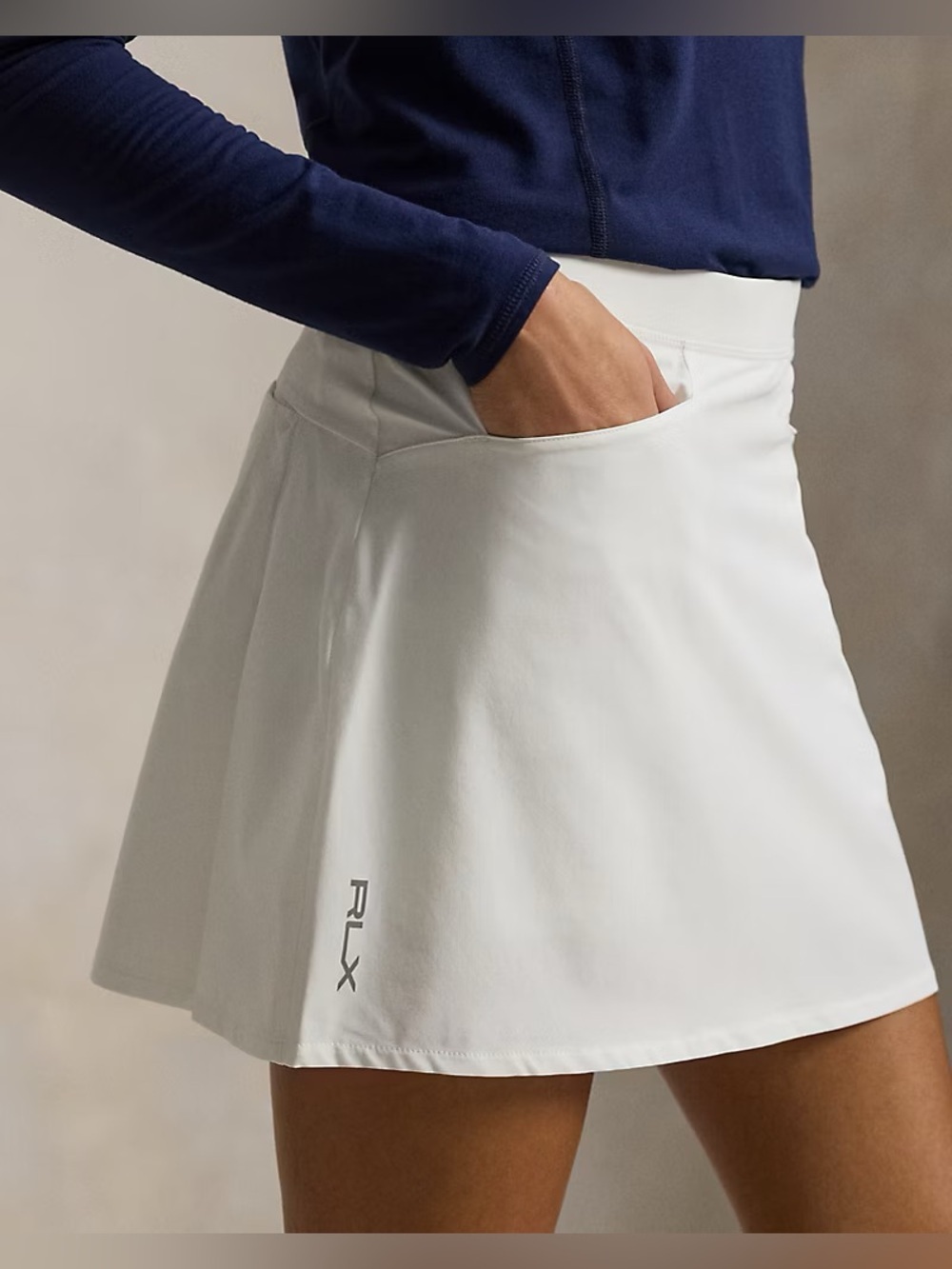 RLX Ralph Lauren White Performance Pleated skort Size L